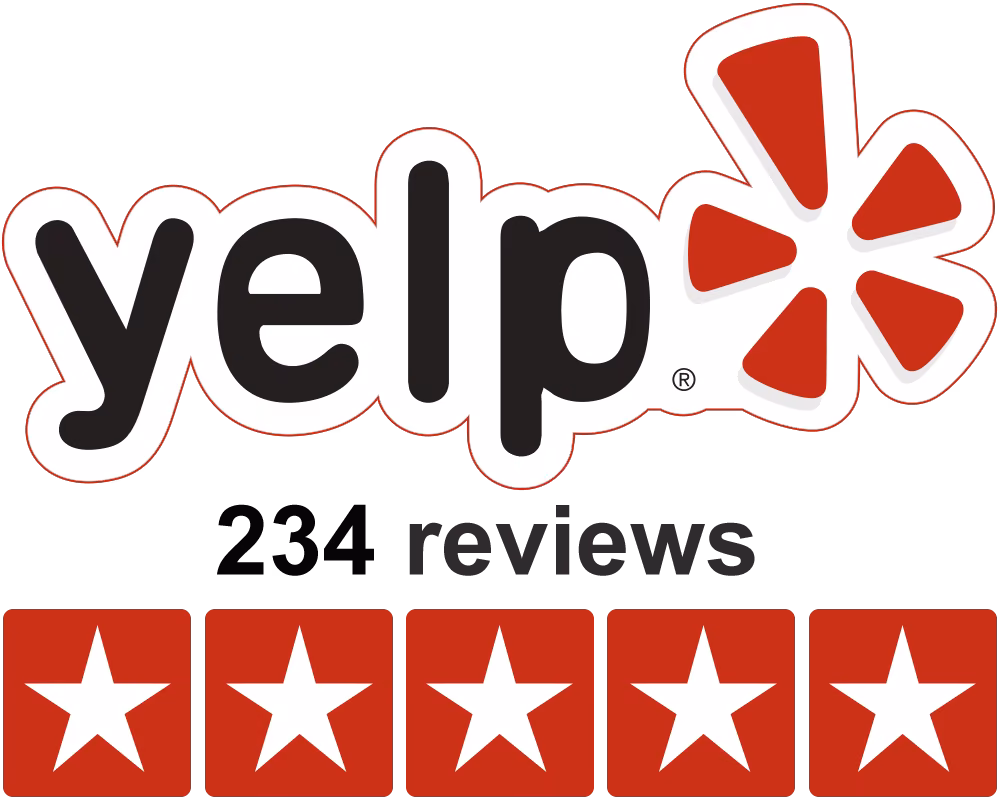 Yelp Reviews - 234 reviews, 5 stars